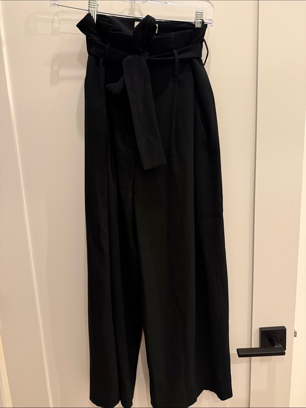 Babaton Black Paperbag Waist Trousers